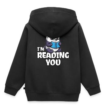Panda Psychologue - Sweat Premium à capuche enfant bio - noir - Dos - AI Model Kid Male (0cm)