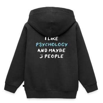 Psychologie - Sweat Premium à capuche enfant bio - noir - Dos - AI Model Kid Male (0cm)