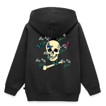 Schmetterlinge Falter Tod Ende Jenseits sterben - Kinder Premium Organic Hoodie - Schwarz - Hinten - AI Model Kid Male (0cm)