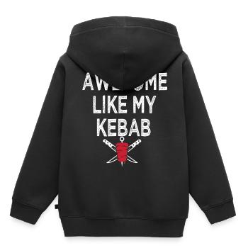 Toll wie mein Kebab Koch Kebab - Kinder Premium Organic Hoodie - Schwarz - Hinten - AI Model Kid Male (0cm)