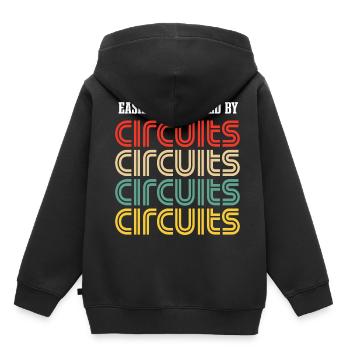 Distracted by Circuits Voltage Craftsman - Kids Premium Organic Hoodie - black - Back - AI Model Kid Male (0cm)