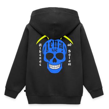 Iéna - Sweat Premium à capuche enfant bio - noir - Dos - AI Model Kid Male (0cm)
