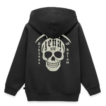 Jena 830 - Kinder Premium Organic Hoodie - Schwarz - Hinten - AI Model Kid Male (0cm)