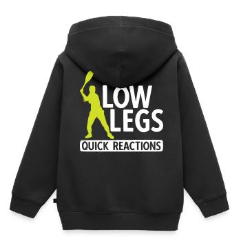 Tennisplatz Spruch Für Tennis - Kinder Premium Organic Hoodie - Schwarz - Hinten - AI Model Kid Male (0cm)