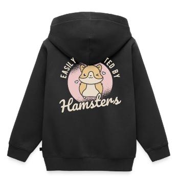 Nagetier Hamster - Kinder Premium Organic Hoodie - Schwarz - Hinten - AI Model Kid Male (0cm)