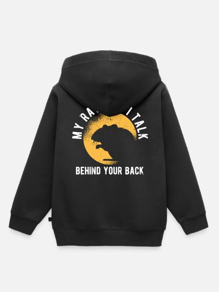 Nagetier Maus Ratte - Kinder Premium Organic Hoodie - Schwarz