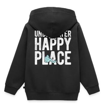 Apnoetaucher Freitaucher Taucher - Kinder Premium Organic Hoodie - Schwarz - Hinten - AI Model Kid Male (0cm)