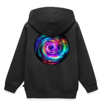 TIME TRAVEL - Kids Premium Organic Hoodie - black - Back - AI Model Kid Male (0cm)