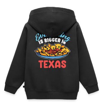 Nachos in Texas Design für stolze Texaner - Kinder Premium Organic Hoodie - Schwarz - Hinten - AI Model Kid Male (0cm)