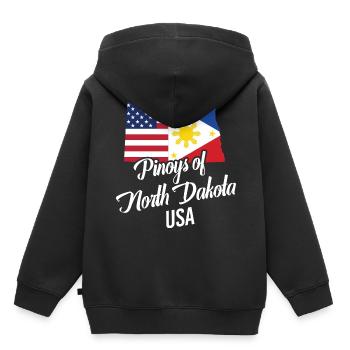 Les Philippins du Dakota du Nord conçoivent pour Proud - Sweat Premium à capuche enfant bio - noir - Dos - AI Model Kid Male (0cm)