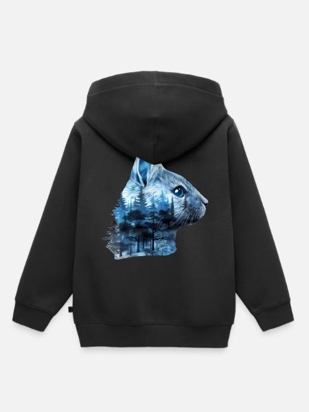 Chinchilla - Kinder Premium Organic Hoodie - Schwarz