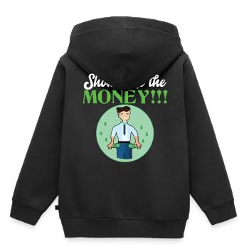 Show Money Design für gut verdienende Berufstätige - Kinder Premium Organic Hoodie - Schwarz - Hinten - AI Model Kid Male (0cm)