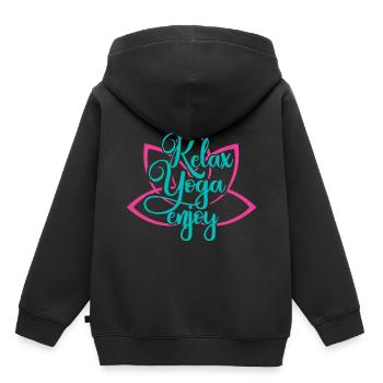 Relax Yoga Profitez - Relax Yoga Profitez - Sweat Premium à capuche enfant bio - noir - Dos - AI Model Kid Male (0cm)