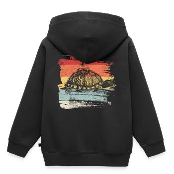 Schildkröte Reptilie Schildkröten Tierschutz - Kinder Premium Organic Hoodie - Schwarz - Hinten - AI Model Kid Male (0cm)