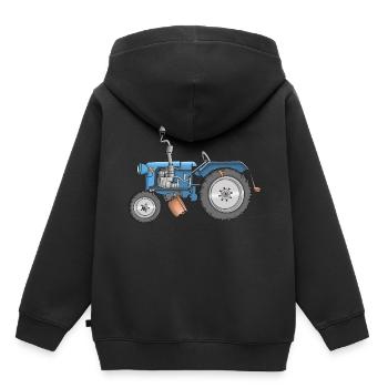 cooler Traktor - Landwirtschaft - Cartoon - Kinder Premium Organic Hoodie - Schwarz - Hinten - AI Model Kid Male (0cm)