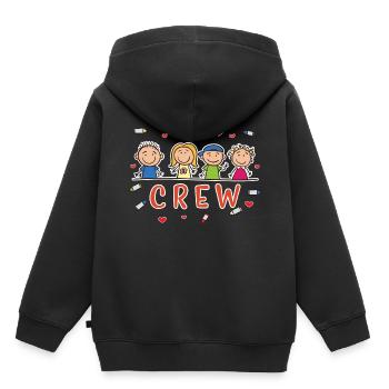 Ecole maternelle pour enfants - Sweat Premium à capuche enfant bio - noir - Dos - AI Model Kid Male (0cm)