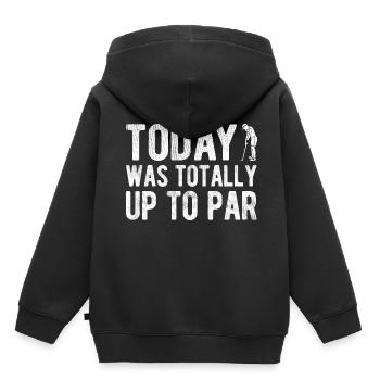 Golfplatz zum Golfen Golf - Kinder Premium Organic Hoodie - Schwarz - Hinten - AI Model Kid Male (0cm)
