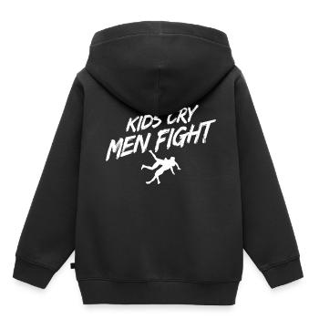 Grappling Martial Arts Wrestling - Kinder Premium Organic Hoodie - Schwarz - Hinten - AI Model Kid Male (0cm)