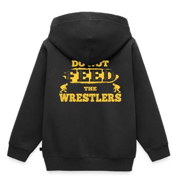 Grappling Martial Arts Wrestling - Kinder Premium Organic Hoodie - Schwarz - Hinten - AI Model Kid Male (0cm)