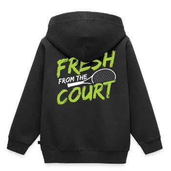 Tennisplatz Spruch Für Tennis - Kinder Premium Organic Hoodie - Schwarz - Hinten - AI Model Kid Male (0cm)