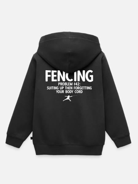 Fechten - Kinder Premium Organic Hoodie - Schwarz