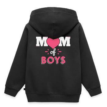Mutter von Jungs Mutter Muttertag Geschenk - Kinder Premium Organic Hoodie - Schwarz - Hinten - AI Model Kid Male (0cm)