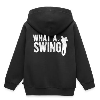 Golfplatz zum Golfen Golf - Kinder Premium Organic Hoodie - Schwarz - Hinten - AI Model Kid Male (0cm)