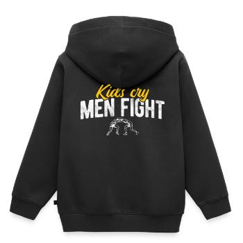 Grappling Martial Arts Wrestling - Kinder Premium Organic Hoodie - Schwarz - Hinten - AI Model Kid Male (0cm)