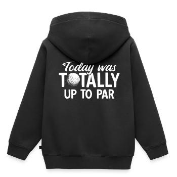 Golfplatz zum Golfen Golf - Kinder Premium Organic Hoodie - Schwarz - Hinten - AI Model Kid Male (0cm)