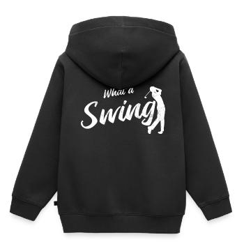 Golfplatz zum Golfen Golf - Kinder Premium Organic Hoodie - Schwarz - Hinten - AI Model Kid Male (0cm)