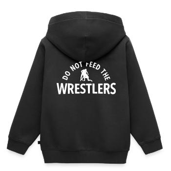 Grappling Martial Arts Wrestling - Kinder Premium Organic Hoodie - Schwarz - Hinten - AI Model Kid Male (0cm)