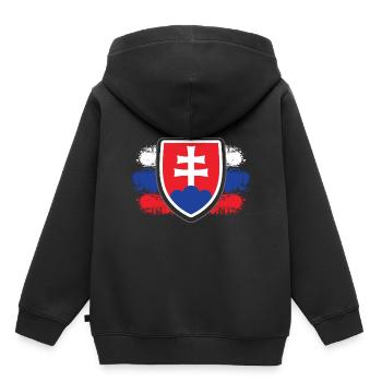 Slovénie - Sweat Premium à capuche enfant bio - noir - Dos - AI Model Kid Male (0cm)