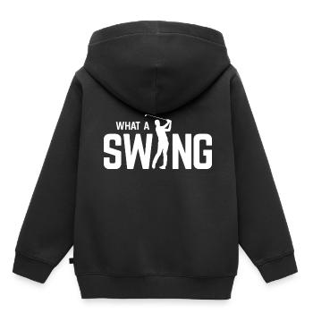 Golfplatz zum Golfen Golf - Kinder Premium Organic Hoodie - Schwarz - Hinten - AI Model Kid Male (0cm)