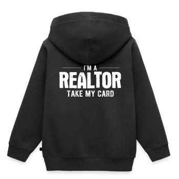 Immobilien-Händler Für Immobilien-Makler - Kinder Premium Organic Hoodie - Schwarz - Hinten - AI Model Kid Male (0cm)