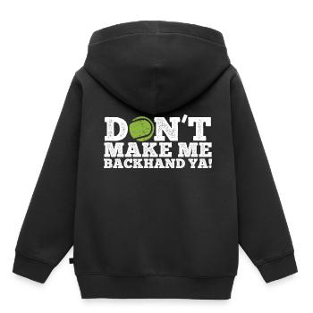 Tennisplatz Spruch Für Tennis - Kinder Premium Organic Hoodie - Schwarz - Hinten - AI Model Kid Male (0cm)