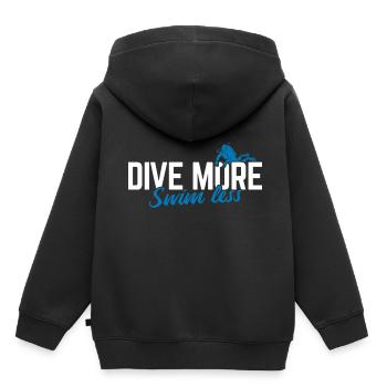 Apnoetaucher Freitaucher Taucher - Kinder Premium Organic Hoodie - Schwarz - Hinten - AI Model Kid Male (0cm)