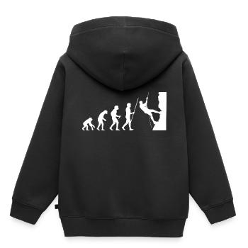 Escalade Evolution - Sweat Premium à capuche enfant bio - noir - Dos - AI Model Kid Male (0cm)