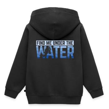 Apnoetaucher Freitaucher Taucher - Kinder Premium Organic Hoodie - Schwarz - Hinten - AI Model Kid Male (0cm)
