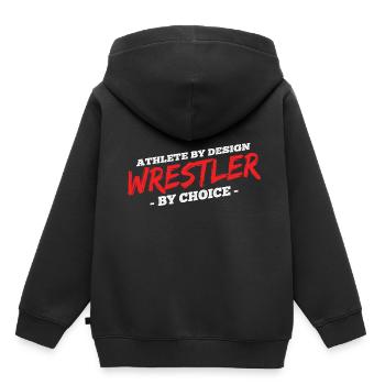Grappling Martial Arts Wrestling - Kinder Premium Organic Hoodie - Schwarz - Hinten - AI Model Kid Male (0cm)