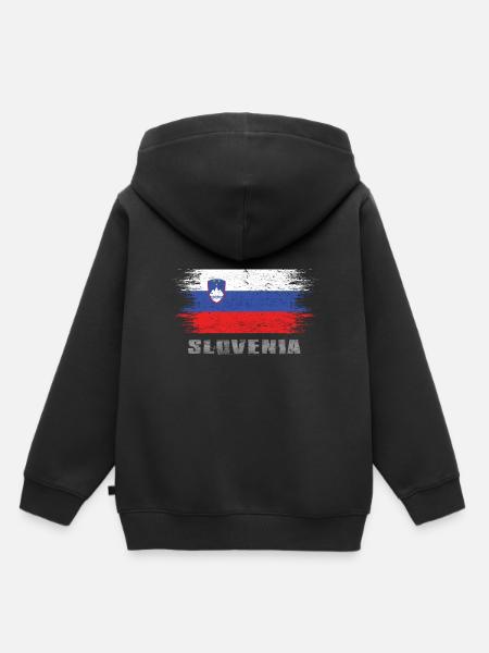 Slowenien - Kinder Premium Organic Hoodie - Schwarz