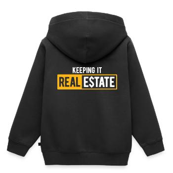 Immobilien-Händler Für Immobilien-Makler - Kinder Premium Organic Hoodie - Schwarz - Hinten - AI Model Kid Male (0cm)