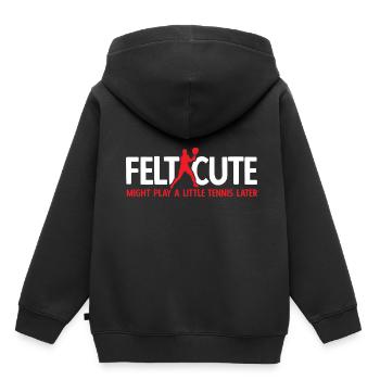 Tennisplatz Spruch Für Tennis - Kinder Premium Organic Hoodie - Schwarz - Hinten - AI Model Kid Male (0cm)