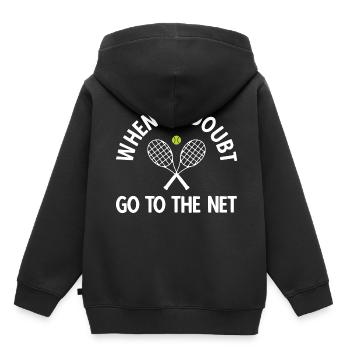 Tennisplatz Spruch Für Tennis - Kinder Premium Organic Hoodie - Schwarz - Hinten - AI Model Kid Male (0cm)