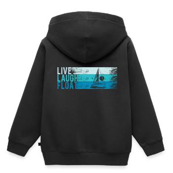 Segelboot Kapitän Spruch Zum Segeln - Kinder Premium Organic Hoodie - Schwarz - Hinten - AI Model Kid Male (0cm)