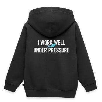 Apnoetaucher Freitaucher Taucher - Kinder Premium Organic Hoodie - Schwarz - Hinten - AI Model Kid Male (0cm)