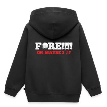 Golfplatz zum Golfen Golf - Kinder Premium Organic Hoodie - Schwarz - Hinten - AI Model Kid Male (0cm)