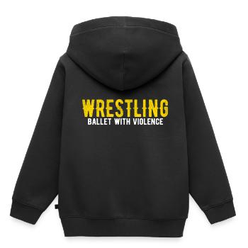 Grappling Martial Arts Wrestling - Kinder Premium Organic Hoodie - Schwarz - Hinten - AI Model Kid Male (0cm)