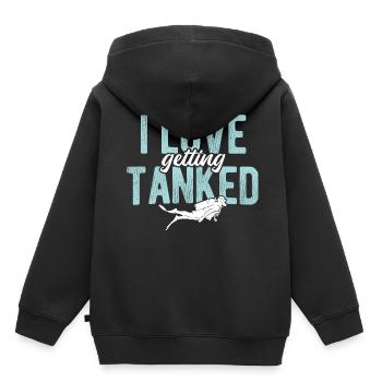 Apnoetaucher Freitaucher Taucher - Kinder Premium Organic Hoodie - Schwarz - Hinten - AI Model Kid Male (0cm)
