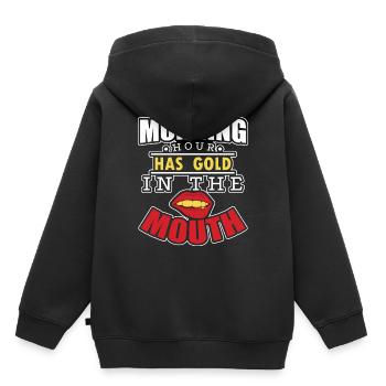 Lustiger Denglisch Spruch Denglisch Sprüche - Kinder Premium Organic Hoodie - Schwarz - Hinten - AI Model Kid Male (0cm)
