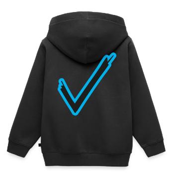 Haken Häkchen Symbole - Kinder Premium Organic Hoodie - Schwarz - Hinten - AI Model Kid Male (0cm)
